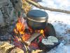 Lagerfeuer mit Kochkessel